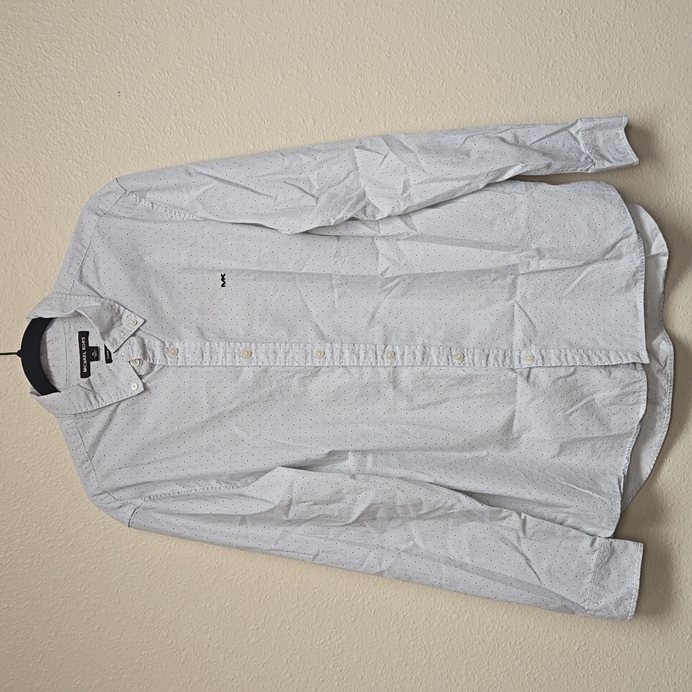 Michael Kors Polka Dot Classic Fit Dress Shirt